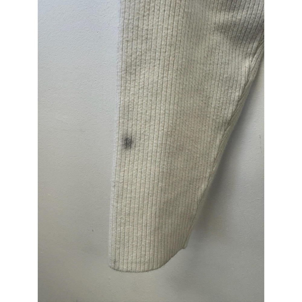 Good American Sweater Womens 5/6 White Ribbed Cutout Stretch Knit Pullover Top - Picture 3 of 7
